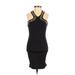 Forever 21 Cocktail Dress - Bodycon Halter Sleeveless: Black Solid Dresses - Women's Size Small