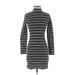 Wild Fable Casual Dress - Sweater Dress: Black Stripes Dresses - Women's Size X-Small