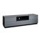 Meuble tv sur pied ou mural 2 portes 1 tiroir 180 cm gris et noir