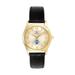 Women's Bulova Gold/Black Indiana State Sycamores Stainless Steel Watch with Leather Band