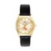 Women's Bulova Gold/Black Sam Houston State Bearkats Stainless Steel Watch with Leather Band