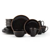 Mikasa Barrett Black 16PC Dinnerware Set, Service for 4 - 1