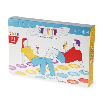 Foster & Rye Sip N Tip Party Game, Board Game for 2 to 4 Players, Drinking Game, Includes Mat and Spinner