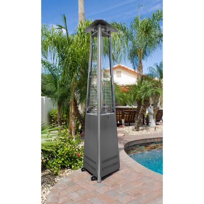 Hiland Commercial Glass Tube Patio Heater in Stainless Steel