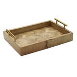 Gourmet Basics by Mikasa Galini Mango Serve Tray w/ Gold Handle - 1