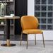 Everly Quinn Velvet Side Chair Upholstered/Velvet in Yellow | 30.5 H x 19 W x 22.5 D in | Wayfair F001588D77054B508134F535FAA0FF7F