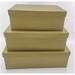 Everly Quinn 3 Piece Decorative Box Set in Yellow | 4.8 H x 16 W x 12 D in | Wayfair 5CE4868FC62B46C6882B0453D718DA17