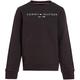 Tommy Hilfiger Kinder Unisex Sweatshirt Essential Sweatshirt ohne Kapuze, Schwarz (Black), 14 Jahre