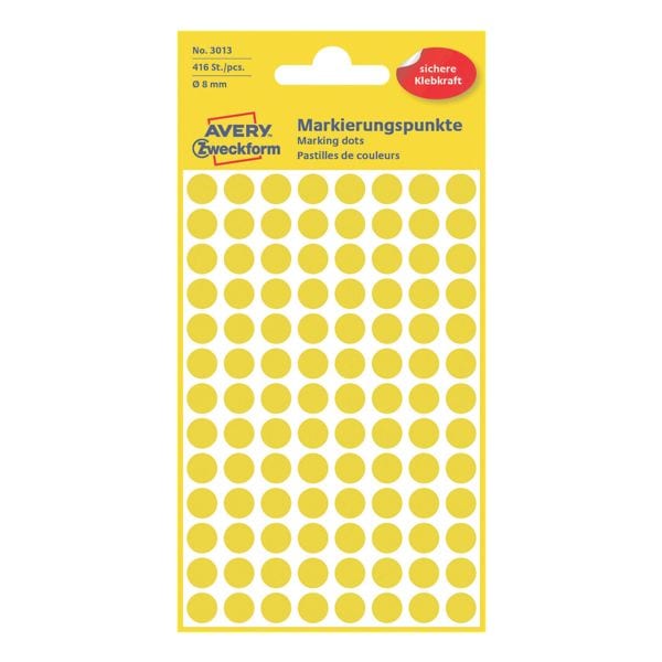 Avery Zweckform Markierungspunkte 8mm gelb Image