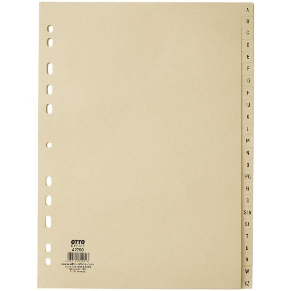 OTTO Office Papierregister »Nature« A-Z 24-tlg. braun, 22.5x29.7 cm Image