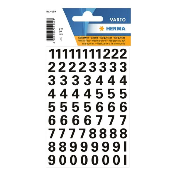 Herma Klebezahlen »0-9« (71 Stück) Image