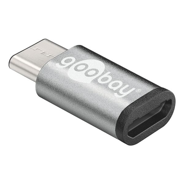 goobay USB-Adapter »USB-C™ auf USB 2.0 Micro-B« grau Image