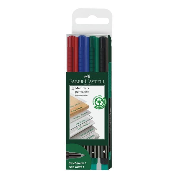 Faber-Castell 4er-Pack Permanent Marker »Multimark 1513 F« Image