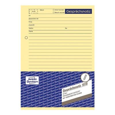 Avery Zweckform Formularvordrucke »Gesprächsnotiz« gelb, 14.8x21 cm Image