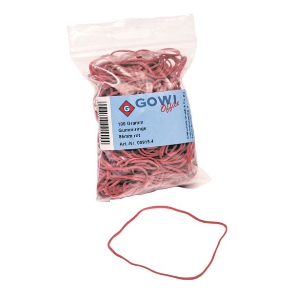 GOWI Office Gummiringe Ø85 mm rot Image
