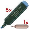 5x Textmarker »Textliner 48« inkl. Textmarker »TL 46 Metallic« rosé blau, Faber-Castell