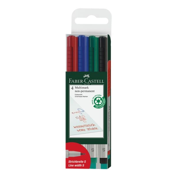 Faber-Castell 4er-Pack Universalstifte »Multimark 1524 S non-Permanent« Image