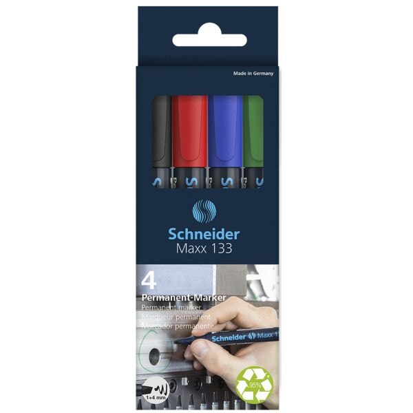 Schneider 4er-Pack Permanent-Marker »Maxx 133« schwarz Image