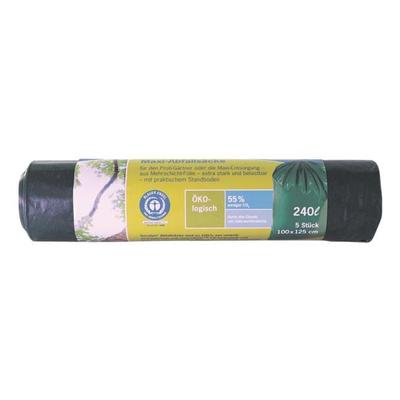 Secolan 5 Maxi-Müllsäcke 240 L grün/schwarz grün, 100x125 cm