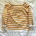 J. Crew Tops | Euc J.Crew Off Shoulder Striped Top With Bows. Size Extrasmall. Gold/White | Color: Gold/White | Size: Xs