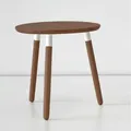 hollis+morris Crescenttown Short Side Table - CRESside SmallShort Wht Walnut Walnut