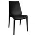 LeisureMod Kent Outdoor Dining Chair in Black - LeisureMod KC19BL