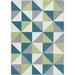 Gray 64 x 46 x 0.5 in Area Rug - Joy Carpets Geometric Tufted Blue/Green/Area Rug Nylon | 64 H x 46 W x 0.5 D in | Wayfair 2111B-02