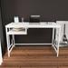 Willa Arlo™ Interiors Richland Writing Desk Wood/Metal in White | 29.1 H x 47.2 W x 23.6 D in | Wayfair 7CBB36A6F5BB4251BA0D0748C0DFF357