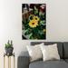 Gracie Oaks Little Sunflowers By Balcony - 1 Piece Rectangle Graphic Art Print On Wrapped Canvas in Green/Yellow | 14 H x 11 W x 2 D in | Wayfair