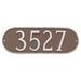 Montague Metal Products Inc. Rope Oblong Address Plaque Metal | 6 H x 16 W x 0.25 D in | Wayfair PCS-0040S1-W-NS