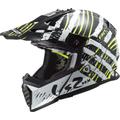 LS2 MX437 Fast Evo Verve Motocross Helm, schwarz-weiss, Größe M