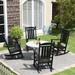 Polytrends Laguna Traditional Poly Weather-Resistant Rocking Chairs (Set of 4)