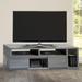 Asymmetrical TV Stand Expandable TV Console with 2 Large Closed Storage Drawers and 4 Open Shelves for TVs Up to 65"