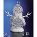 2 Icy Crystal Illuminated Christmas Ice Cube Snowman Figures 12.5"