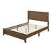 Transitional Style Miquell Eastern King Size Panel Bed with Rectangular Headboard & Low Profile Footboard & Tapered Legs