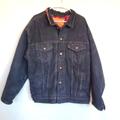 Levi's Jackets & Coats | Levi's Plaid Lined Black Denim Jacket | Color: Black | Size: Xl