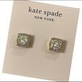 Kate Spade Jewelry | Kate Spade Square Opal Glitter Stud Earrings - Brand New | Color: Cream/Tan | Size: Os