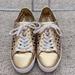 Michael Kors Shoes | Michael Kors Gold Sneakers | Color: Gold/White | Size: 9