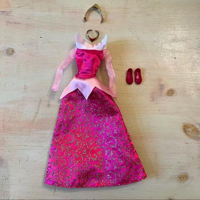 Disney Toys | Disney Store Classic Aurora Doll Outfit Dress Jewelry Shoes Crown 10-12” Dolls | Color: Gold/Pink | Size: Osg