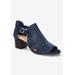 Wide Width Women's Illiana Sandal by Bella Vita in Navy Suede Leather (Size 12 W)