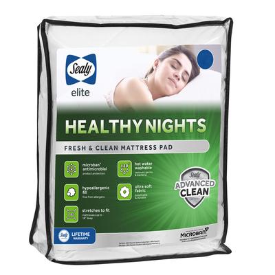 Sealy Healthy Nights Antimicrobial Mattress Pad by Sealy in White (Size KING)