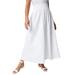 Plus Size Women's Chambray Maxi Skirt by Jessica London in White (Size 18 W)