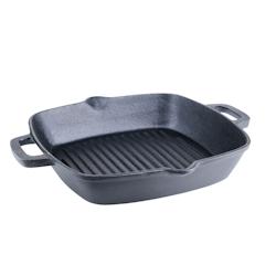 SANTOS BBQ Gusseiserne Grillpfanne, 26 x 26 cm, eckig