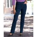 Appleseeds Women's DreamFlex Comfort-Waist Classic Straight Jeans - Denim - 8P - Petite