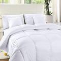 ComfyWell Double Duvet -Plain Quilt Comforter Bedspreads, Coverlets & Sets, 2 Pillowcases Warm and Anti Allergy All Season Coverless Duvet, Throws For Bed.(Double (200x200cm), White)
