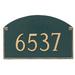 Montague Metal Products Inc. Georgetown Standard 1 Line Address Plaque Metal | 10.25 H x 16 W x 0.25 D in | Wayfair PCS-0041S1-W -SBG