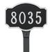 Montague Metal Products Inc. Montague Petite Address Sign Plaque w/ Lawn Stake Metal | 4.5 H x 7.15 W x 0.25 D in | Wayfair PCS-0053P1-L-WG