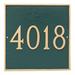 Montague Metal Products Inc. Classic Square 1 Line Address Plaque Metal | 11 H x 11 W x 0.25 D in | Wayfair PCS-0042S1-W -BRG