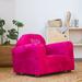 Keet Little-Furniture Personalized Club Chair Wood/Microsuede in Pink | 18 H x 24 W x 17 D in | Wayfair 103-3-Block -White