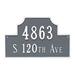 Montague Metal Products Inc. Beckford 2 Line Address Plaque Metal | 9.75 H x 15.5 W x 0.25 D in | Wayfair PCS-0044S2-W -BW